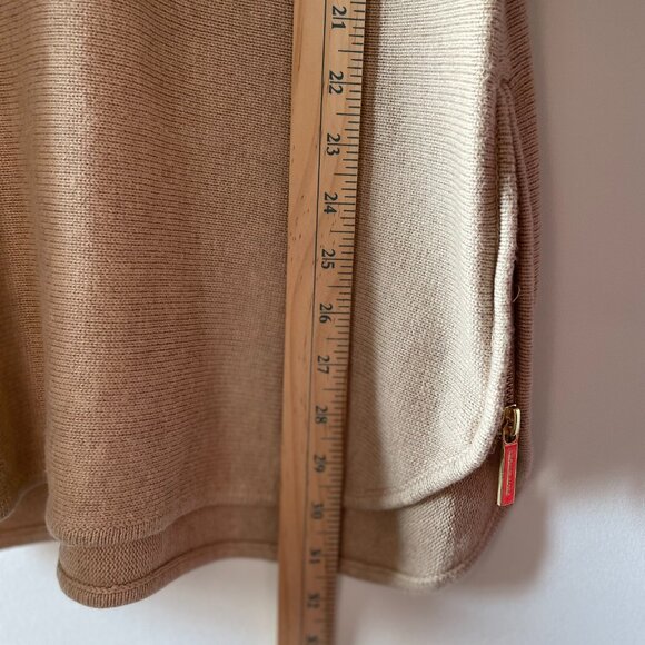 Michael Kors Womens Tan Hi Low Hem Side Zipped Detail Sweater Size L - Picture 8 of 9
